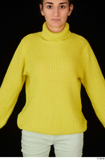 Waja casual dressed upper body yellow sweater with turleneck 0001.jpg